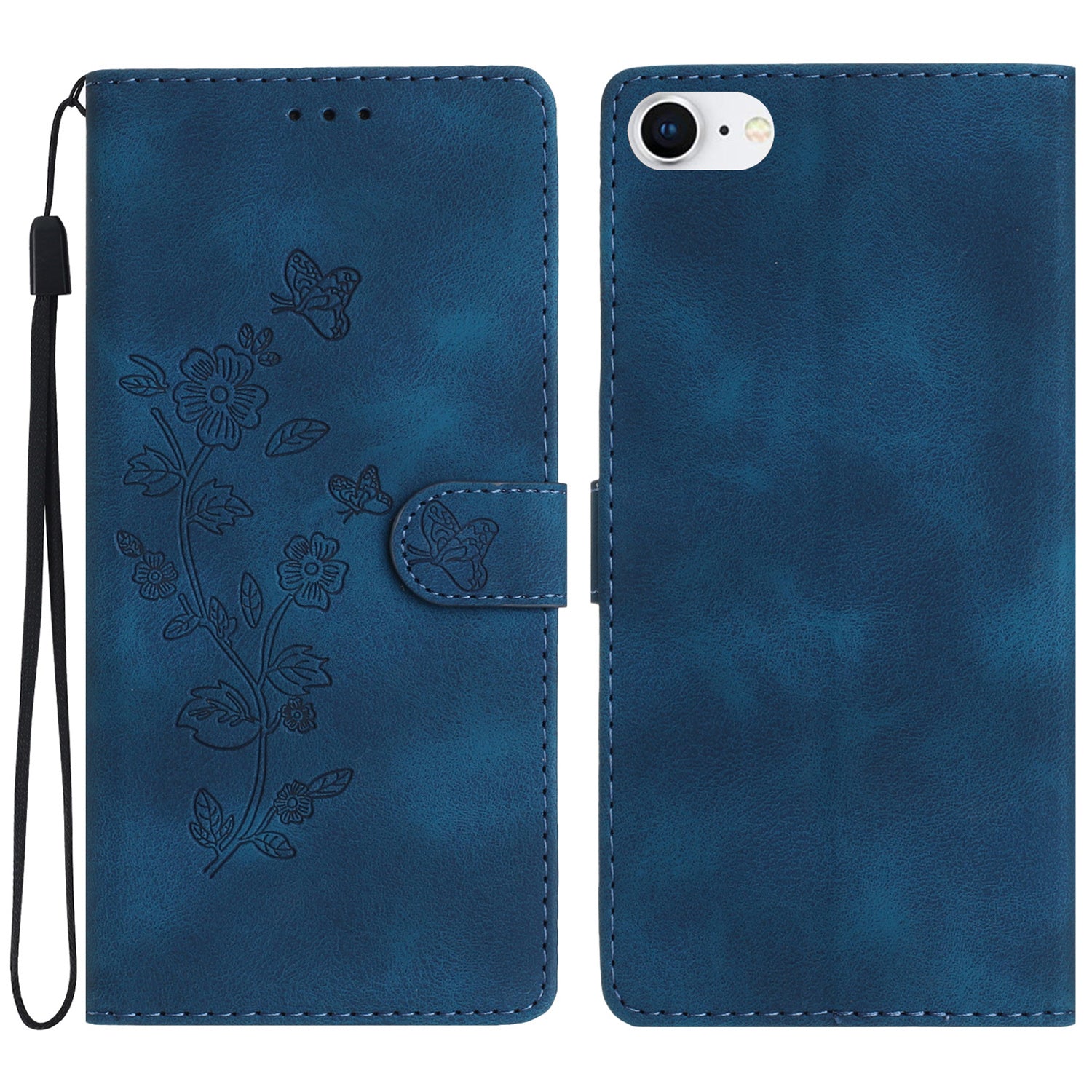 Phone Case for iPhone 6 6s 7 8 SE (2020) Flower Imprint PU Leather Cover with Wallet Stand Phone Case for iPhone 6 6s 7 8 SE (2020) Flower Imprint PU Leather Cover with Wallet Stand